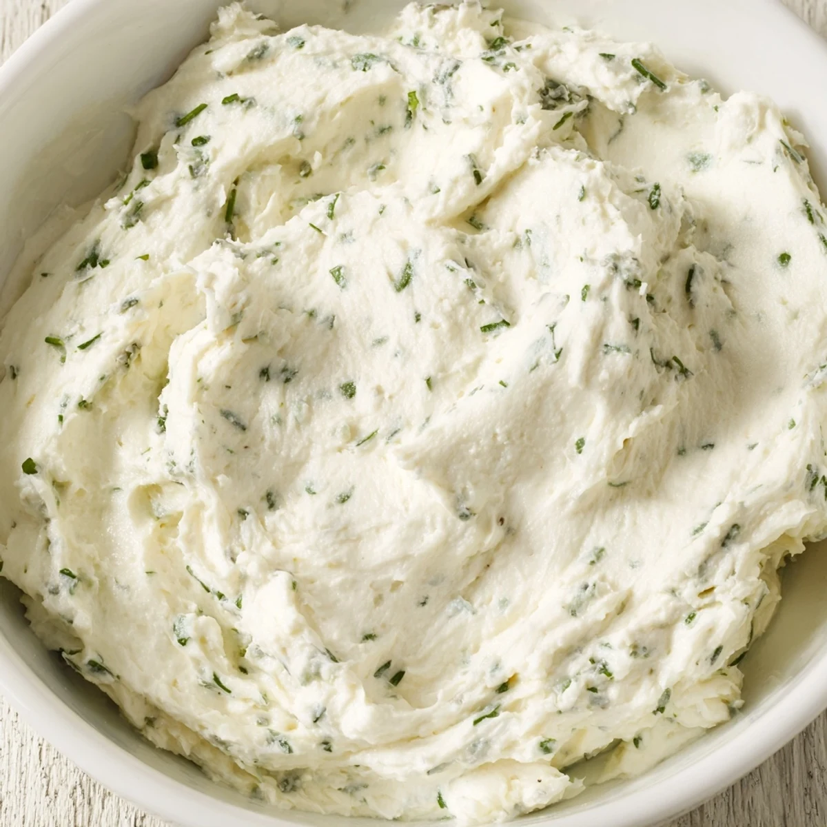 The Creamy Appetizer Spread Dip in a ceramic bowl, garnished with fresh dill and parsley, ready for a party or game night snack.