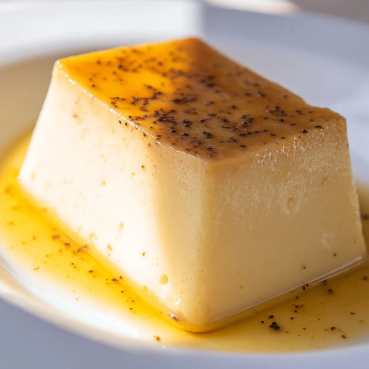 Golden-topped Classic Baked Milk Pudding with a silky, creamy texture served warm from the oven.