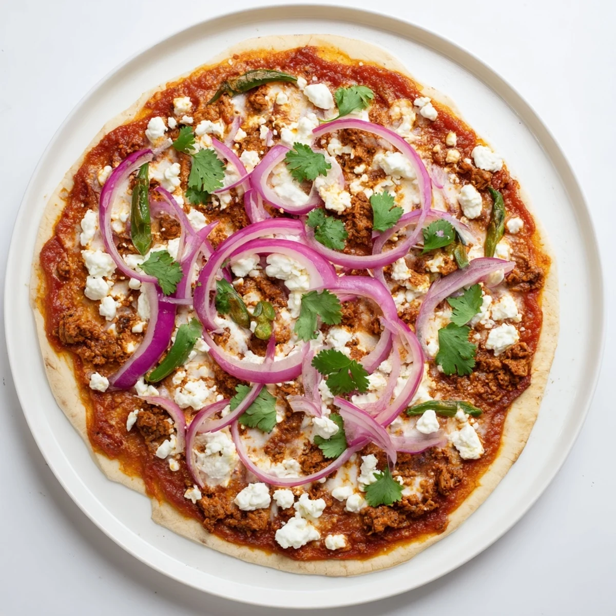 Sliced poblano pizza bubbling with melted cheese on a crispy golden brown crust