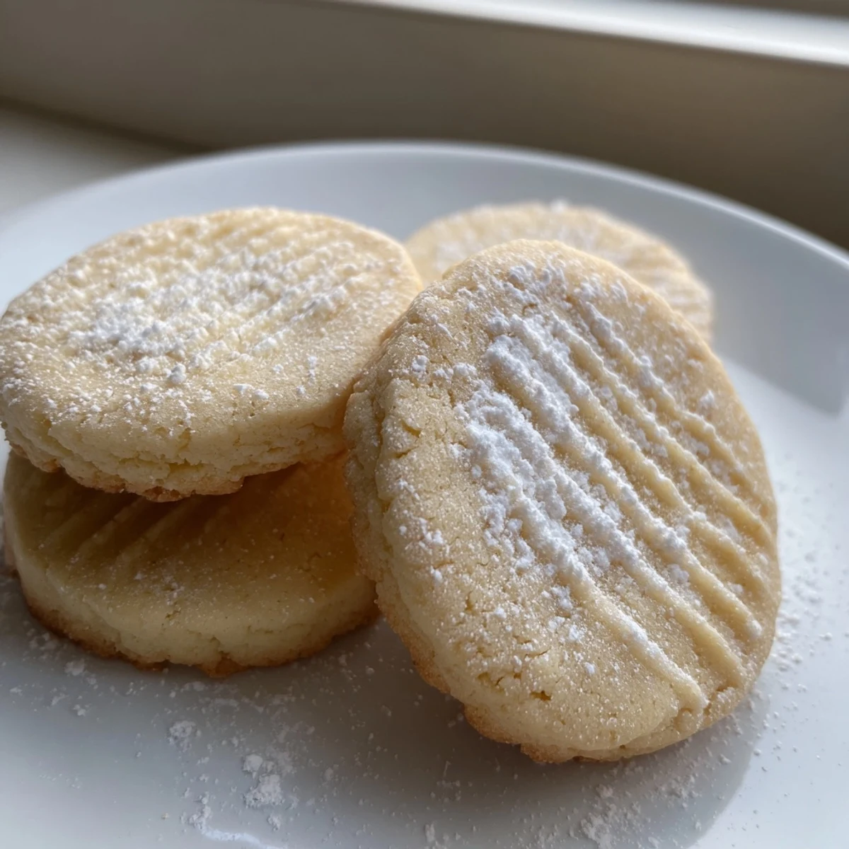 Delicate Grandma's Secret Butter Cookies with crisscross fork marks cooling on a wire rack