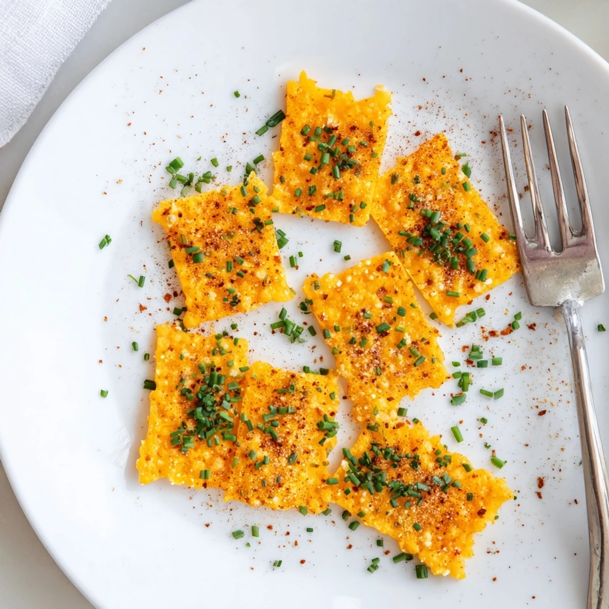 Golden baked cheddar cheese herb snacks arranged on a parchment-lined baking sheet