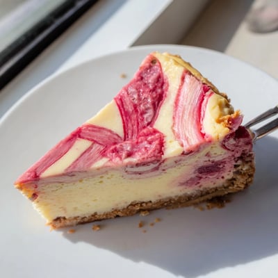 Keto Rhubarb Cheesecake